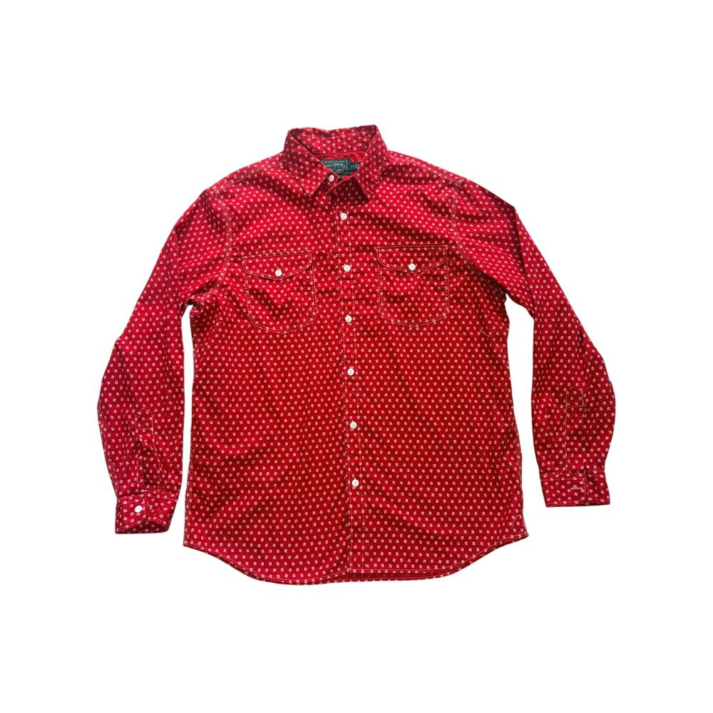 Polo Country Ralph Lauren Mens XL Red Clover Print Vintage Shirt